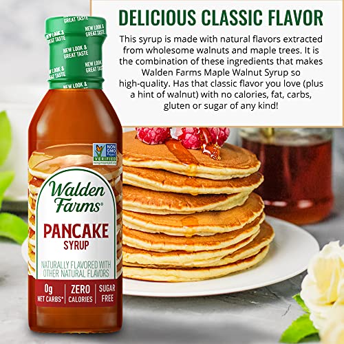 Walden Farms Pancake Syrup 12 oz. Sweet Syrup Near Zero Fat, Sugar