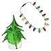 Windy City Novelties Ugly Sweater Christmas Party Kit - Green Christmas Tree Holiday Hat + LED Christmas Bulb Necklace Combo
