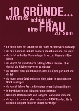 5er Packung Postkarte Sprüche Humor10 Gründe Warum Es