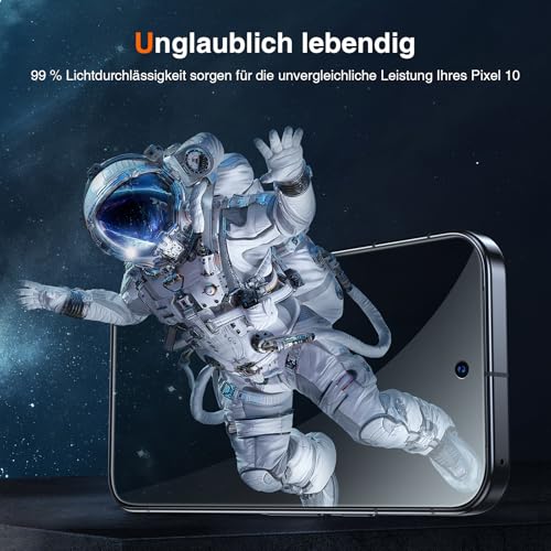 LK Tempered Glass Compatible with Google Pixel 10, 2 x Screen Protectors and 2 x Rear Camera Protectors with Installation Frame (Anti-Scratch, Bubble-Free, 9H Hardness, Ultra Clear)