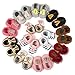 Save Beautiful Infant Baby Boys Girls Crib Shoes PU Leather Tassel Moccasin Prewalker Loafers First Walkers (0-6 Months, gold pink)
