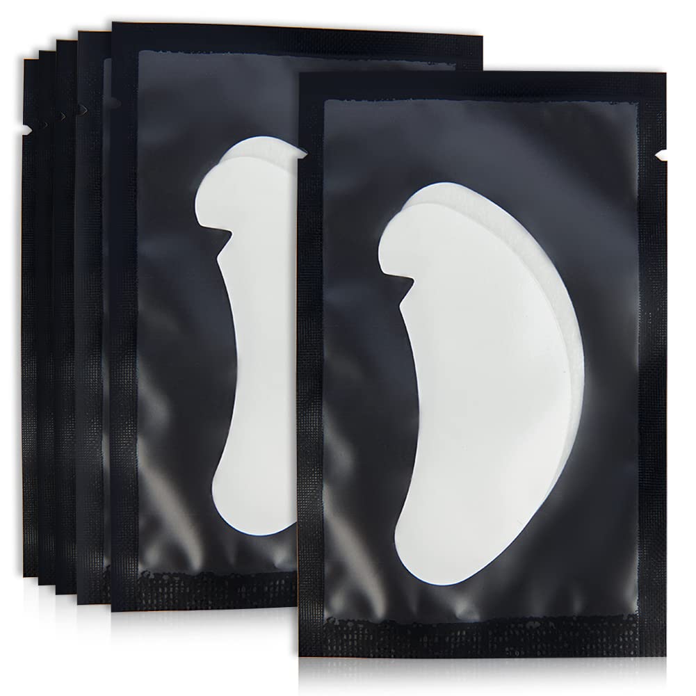50Pairs Eyelash Extension Pads Under Eye Gel Pads Lash Pads Lint Patches Under Eye Patches Eye Pads for Eyelash Extensions (Black) — image 1
