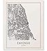 Chicago Print Map of Chicago City Maps Chicago Map Print Map Art Print Black and White Map Illinois Map Wall Art Modern Cities Minimalist Map Art 8x10 Unframed