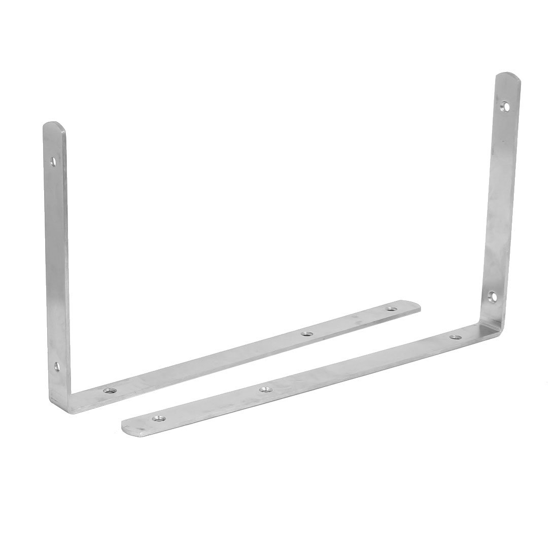 Sourcingmap 350mm 14-inch Length Stainless Steel 90 Degree L Shaped Angle Bracket Brace 2pcs