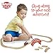 Dragon Drew 24 Piece Wooden Train Set - Compatible with Brio, Thomas, Chuggington and All Major Brands – Accessories and Expansion Kit Includes 22 Tracks, a Bridge and 1 Engine Car