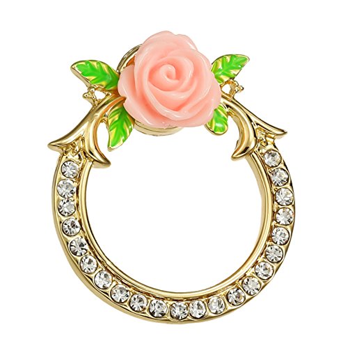PANGRUI Crystal Bouquet Flower Branches Magnetic Eyeglass Holder Magnet Pin Brooch