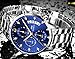 KASHIDUN Men's Watches Luxury Sports Casual Quartz Wristwatches Waterproof Chronograph Calendar Date Stainless Steel Band Black Color (C Blue)
