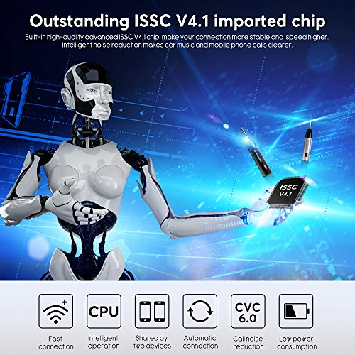 Mini Bluetooth Receiver for HiFi, Bluetooth Audio Adapter 3.5mm Aux Input Jack Receiver for Streaming Music from Old Car Home Radio Headphones Speakers Stereo Systems (Black)