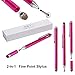 H&T(TM) Second Generation Fine Point Stylus with Two Tip [2 in 1] for Ipad, Ipad Air, Ipad Mini, Iphone, Samsung Galaxy, Nexus, Lg G Pad, HTC and Other Touch Screen Devices (Rosered)