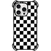 CASETiFY for iPhone 16 Pro Case - Bounce Compatible with MagSafe | Shockproof | 21.3 ft. 6X Military Grade Drop Protection | Black White Check Checkerboard Chess Board Two Tone Ska Pat | Black