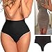 FUT Women Waist Cincher Girdle Tummy Slimmer Sexy Thong Panty Shapewear Postpartum Underwear Black L Waist:27.5-29.5inch/US SIZE 6-8