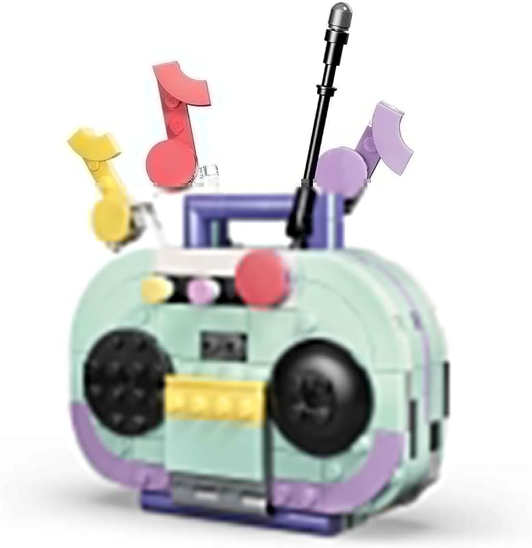 Creator 3-in-1-Set Deko-Klavier mit Katze - Retro Modellbau mit 3 Bauoptionen: Klavier, Radio oder Plattenspieler - DIY Kinderzimmer Deko - Geschenk für Mädchen und Jungen ab 9 Jahren - 31392