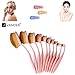 Makeup Brushes,Vander 10 Pcs Fashionable Professional Super Soft Oval Toothbrush Makeup Brush Set Foundation Brushes Contour Powder Blush Concealer Eyeliner Make Up Brush Cosmetics Tool (Pink)
