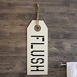 Rustic Bathroom Decor Flush Sign