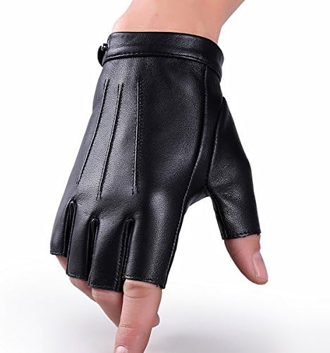 Fingerless Gloves Faux Polyurethane Leather Gloves Touchscreen Texting Dress Driving Moto Glove for Men Women Teens
