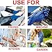 Waterproof PVC Coated Glove with Cotton Liner,Heavy Duty Latex Gloves, Resist Strong Acid, Alkali and Oil,Fishing Operation rubber Gloves-23