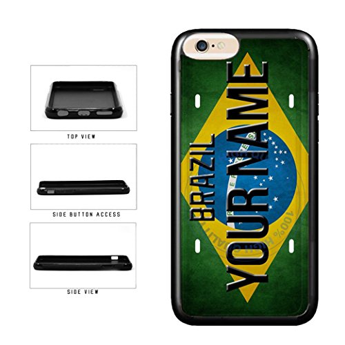 BleuReign(TM) Personalized Custom Name License Brazil Plate TPU RUBBER SILICONE Phone Case Back Cover For Apple iPhone 6 Plus and iPhone 6s Plus (5.5 Inches Screen) - Thumbnail 6