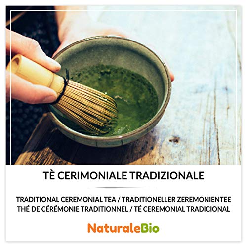 NaturaleBio Matcha Tee Pulver Bio - Premium-Qualität - 100g. Original Green Tea aus Japan. Japanischer ideal zum Trinken. Grüntee für Latte, Smoothies Getränk. Hergestellt in Uji, Kyoto. – Bild 8