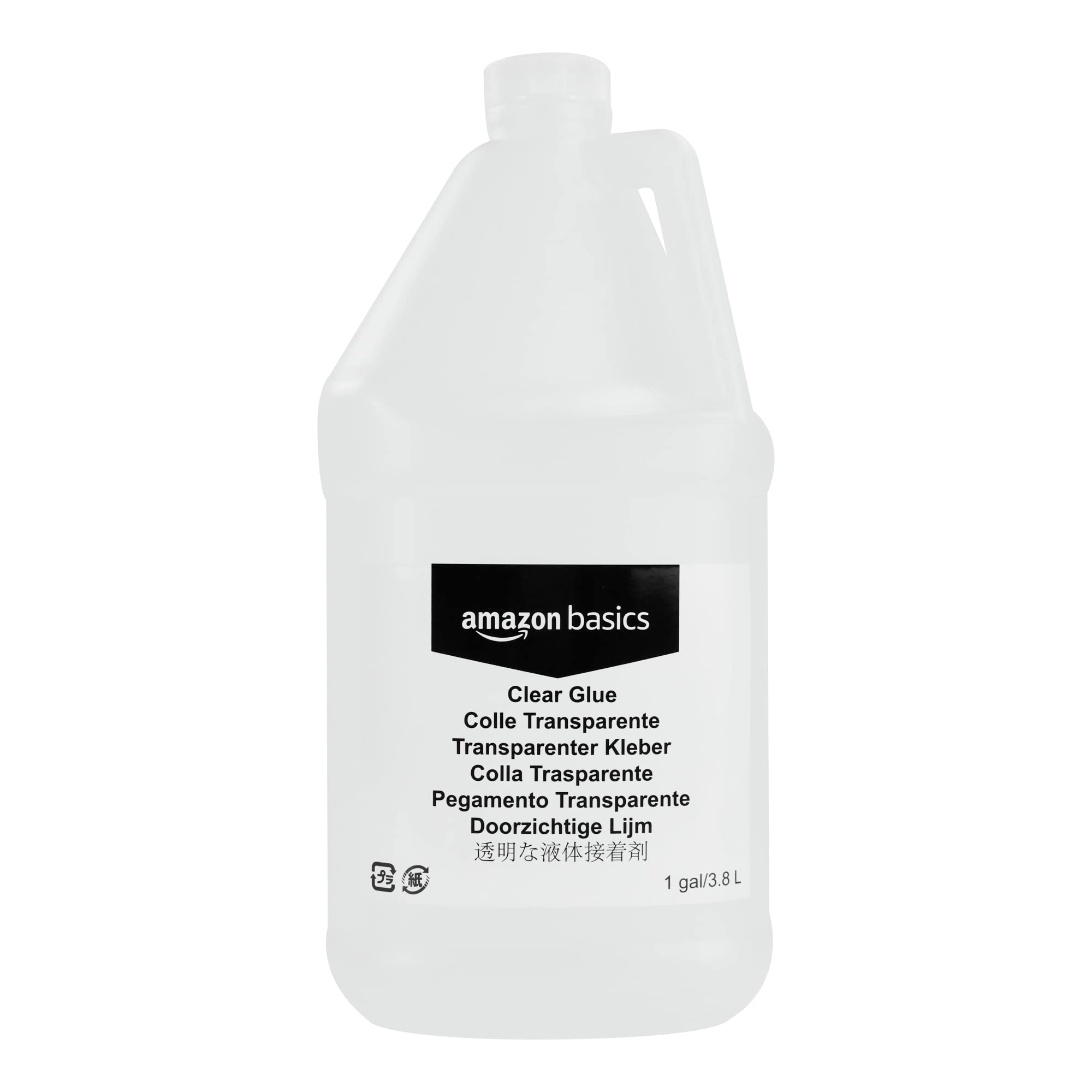 Amazon Basics All Purpose Washable School Clear Liquid Glue - Great for Making Slime, 128 fl oz