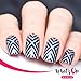 Whats Up Nails - X-Pattern Vinyl Stencils for Nail Art Design (2 Sheets, 24 Stencils Total)