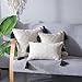 OJIA Boho Lumbar Decorative Throw Pillow Cover, Woven Tassels Cushion Case Minimalist Neutral Collection Accent Cushion Cover for Farmhouse Bed Sofa Living Room Bedroom (12 x 20 inch, Cream White)