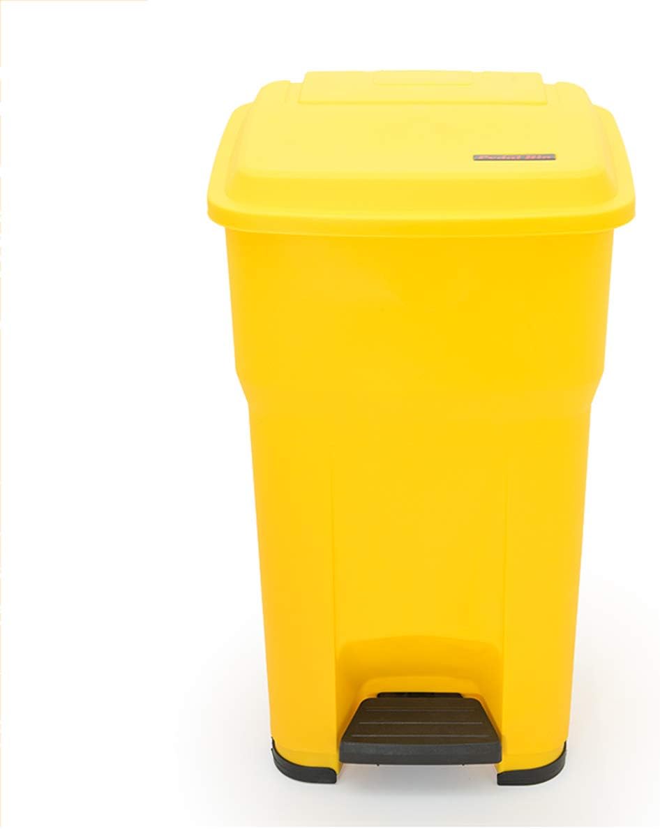 Pedal Bins Clinic Medical Waste Bins Yellow Large Outdoor Dustbins