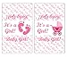 60 Pink Its a Girl Baby Shower Miniatures Candy Bar Wrapper, Baby Shower Miniatures Candy Bar Stickers