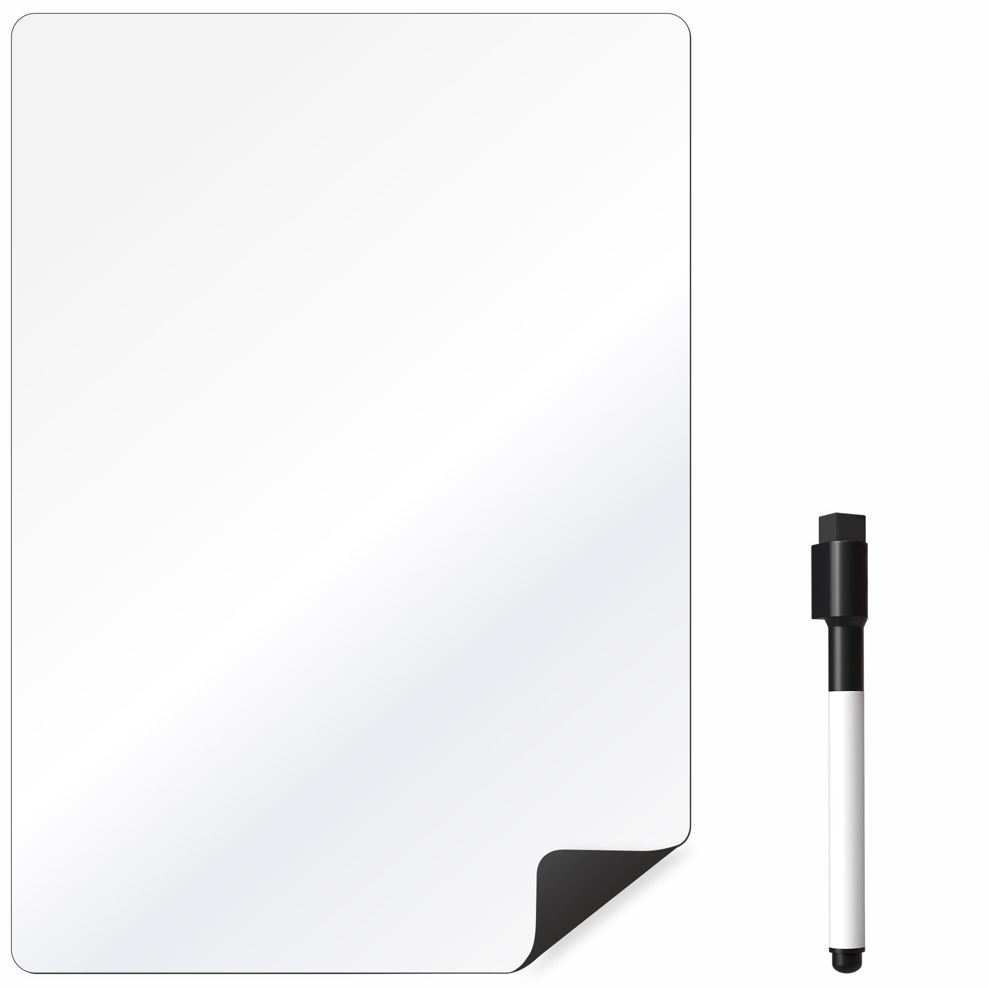 TMS Magnetic Whiteboard Sheet for Fridge | Dry Erase Kitchen White Board for Notes, Shopping Lists and Reminders | use as Memo Board, Weekly Meal Planner or Notice Board (A5 (21 x 15cm), White)