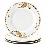 Rachael Ray Dinnerware Paisley 4-Piece Porcelain Dinner Plate Set