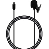 Lavalier Micro USB Microphone for Action Camera, Lav Lapel External Mic