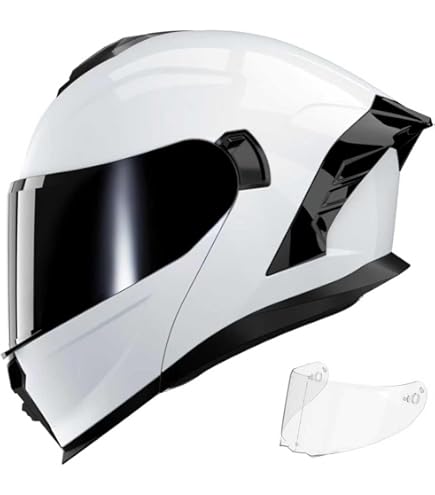 bluetooth motorcycle helmet amazon Dual Visor Flip up Modular Full Face Helmet with DOT Certification of Built-in Dual Speaker with Microphone Motorbike Street Bike Moped Helmet for Adult Men and Women ( and keep the interior best pickleball bags Console:SE4 Console Catching freshwater fish and