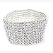 Doinshop Women Elastic Stretchy Crystal Bracelet 8 Rows Bangle Wedding Bridal Jewelry