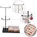 Keebofly Jewelry Organizer - 2 Tier Jewelry Holder Stand Metal & Large Storage Jewelry Box for Necklaces Bracelet Earrings Ring - Carbonized Black