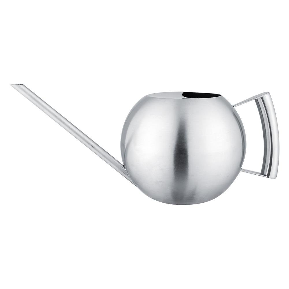 1000ML Stainless Steel Watering Can with Long Spout Round Ball Sprinkler for Garden Plants Flowers Home Use