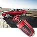 TurningMax Keyless Entry Remote Cases Key Fob Cover with Keychain Full Protection Soft TPU Holder Shell for 3 Button Lip Key Compatible for Audi A3 A4 A6 A6L A8 TT Q7 S6, etc - Red