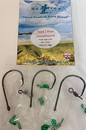 Tope Rigs/Traces x3 150lb Mono, 10/0 Carbon Steel Circle Hooks, 1/0 Swivel.