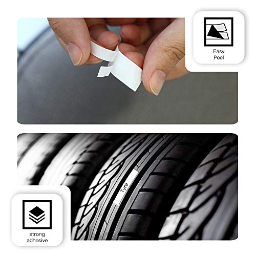 Chiphell 4-Pack P Touch Label Tape 12mm 0.47 inch Laminated White Tape Compatible with Brother P Touch Label Maker, 26.2 Feet (8M)