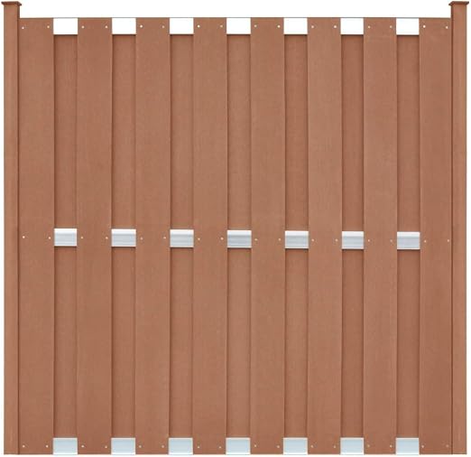 VidaXL WPC Zaunelement Set 1391x186 Cm Schwarz – Mit Pfosten & Sockel | Sicht‑ & Windschutz
