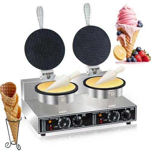 Commercial Electric Ice Cream Cone Maker Machine, 2600W 110V Waffle