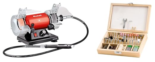 title=Einhell 4412560 TH-XG 75 KIT Smerigliatrice da Banco con Stelo