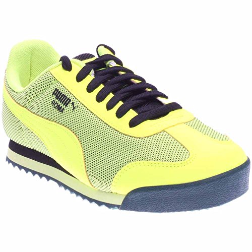 PUMA Roma HM Kids Sneaker (Big Kid), Safety Yellow/Safety Yellow, 5.5 M US Big Kid