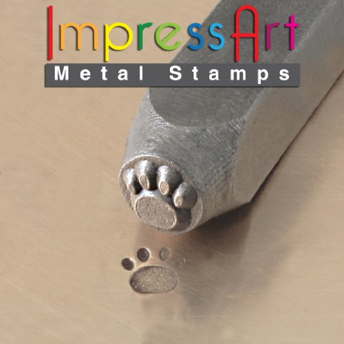 Impressart- 6mm, paw print design stamp