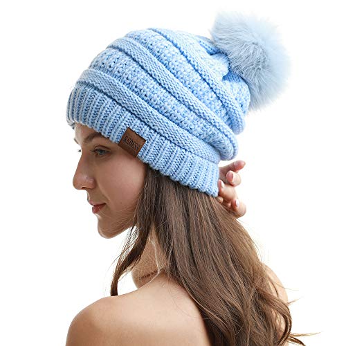 REDESS Women Winter Pom Pom Beanie Hat 