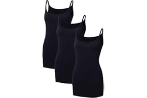 MOLISOHO Women's Camisole Tank Bamboo Rayon Undershirts Tank Tops Camis 3 Pack