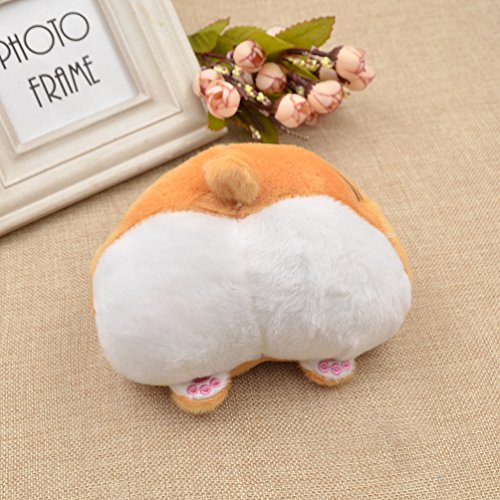 Cute 3D Corgi Butt Shape Coin Purse Shiba Ass Bum Wallet Zipper Change Case 1 Pc