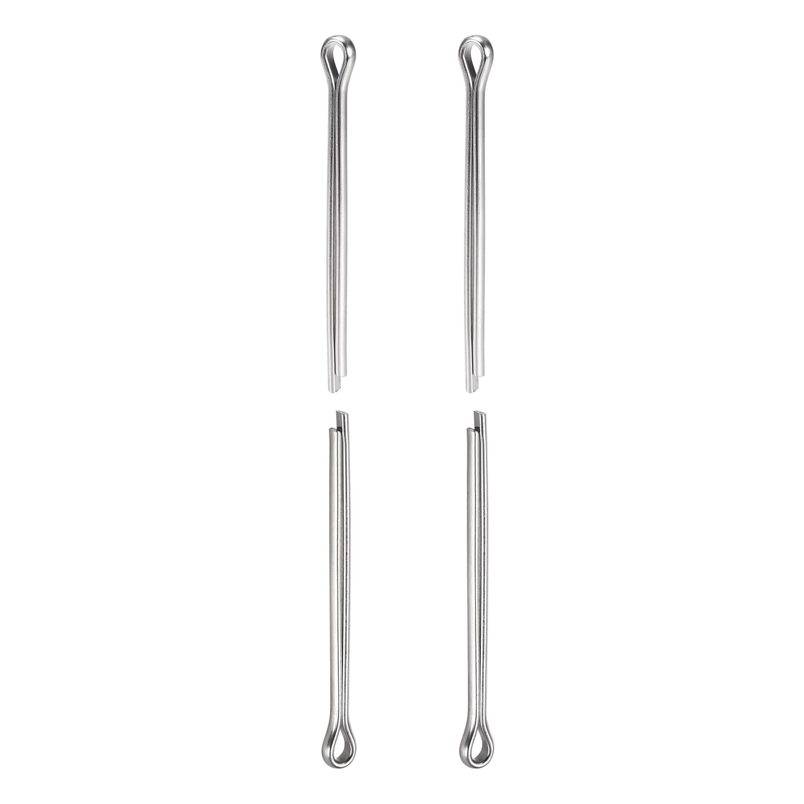 DTGN 5mm x 70mm (DxL) Cotter Clip Pins - 4Pack - Good for Machinery - 304 Stainless Steel Hairpin Fasteners - Silver