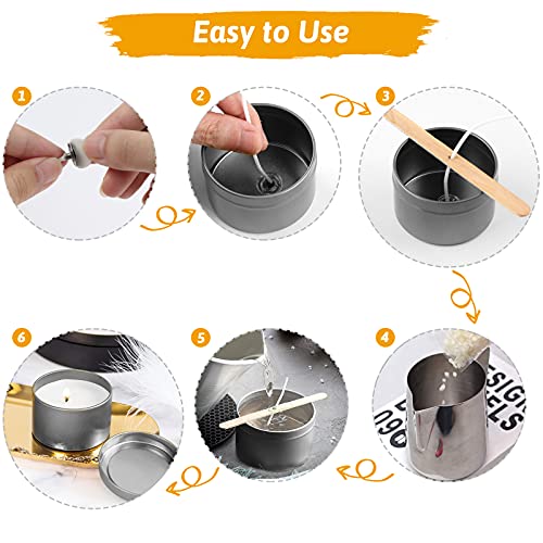 Tobeape DIY Candle Making Kit Supplies for Adults Kids DIY Starter Gift | Easy for Beginners to Make Scented Beeswax Jar Candles with Candle Making Craft Tools
