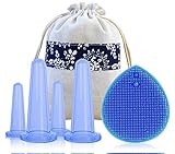MEILI Face and Eye Cupping Set Silicone Cups for Facial Suction Cupping Therapy
