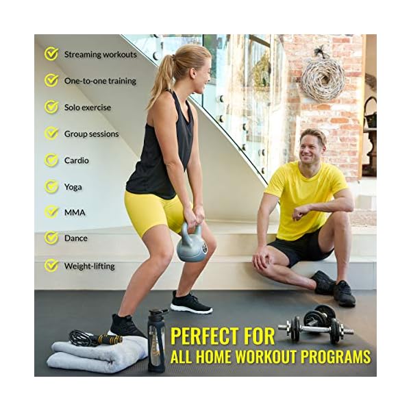 ActiveGear Large Exercise Mat for Home Workout | Workout Gym Flooring for Home Gym | Rubber Workout Mat - 6 x 4 ft - Image 4
