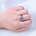 RongXing Jewelry Trendy Womens Purple Cz Ring,Gold-Plated-Base Wedding Rings